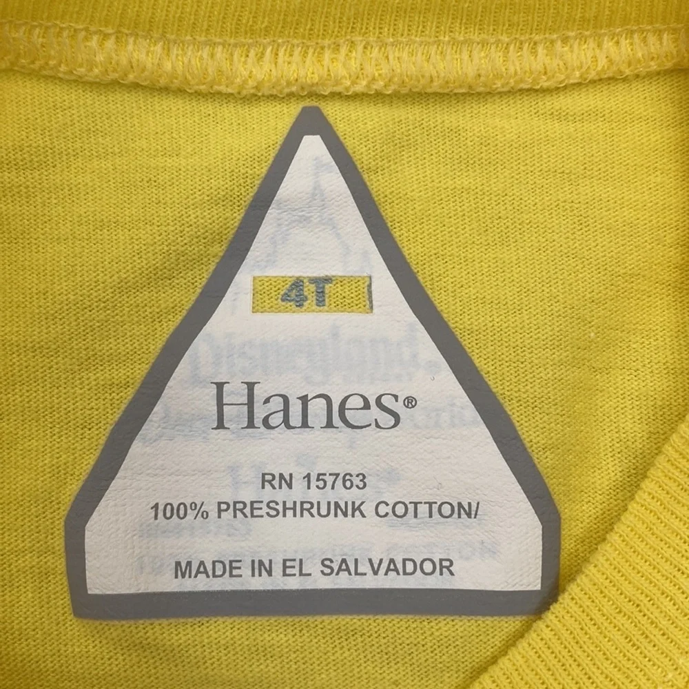 Hanes Kids Atlantic City Graphic Tee Yellow 4T Novelty Print - Picture 4 of 12